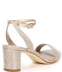 Pelle Moda Moira 2 Metallic Textile Ankle Strap Dress Sandals