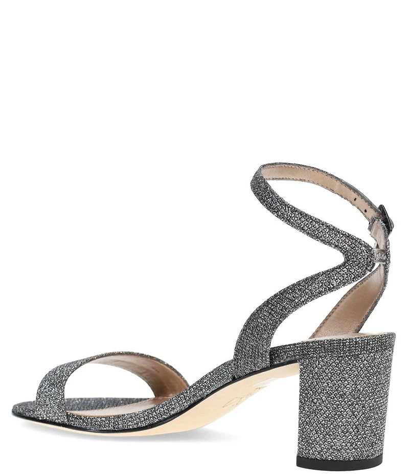 Pelle Moda Moira 2 Metallic Textile Ankle Strap Dress Sandals