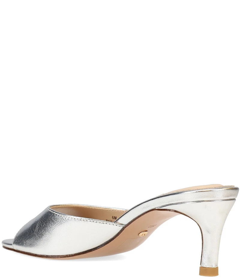 Pelle Moda Unia Metallic Leather Dress Slide Sandals