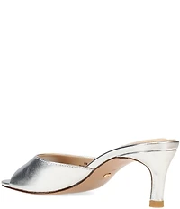 Pelle Moda Unia Metallic Leather Dress Slide Sandals