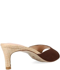 Pelle Moda Unia Suede Raffia Stiletto Dress Mules