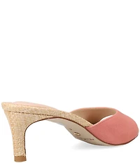 Pelle Moda Unia Suede Raffia Stiletto Dress Mules