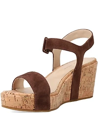 Pelle Moda Wiltz Suede Cork Wedge Sandals
