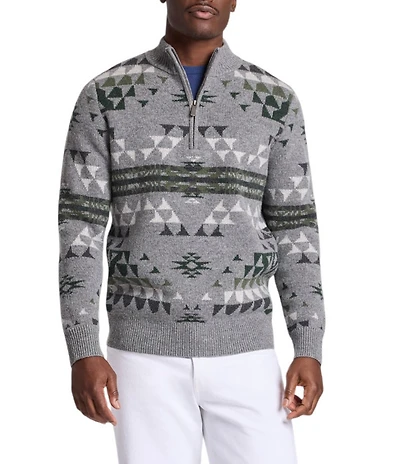 Pendleton Autumn Birch Lambswool Quarter-Zip Pullover