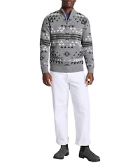 Pendleton Autumn Birch Lambswool Quarter-Zip Pullover