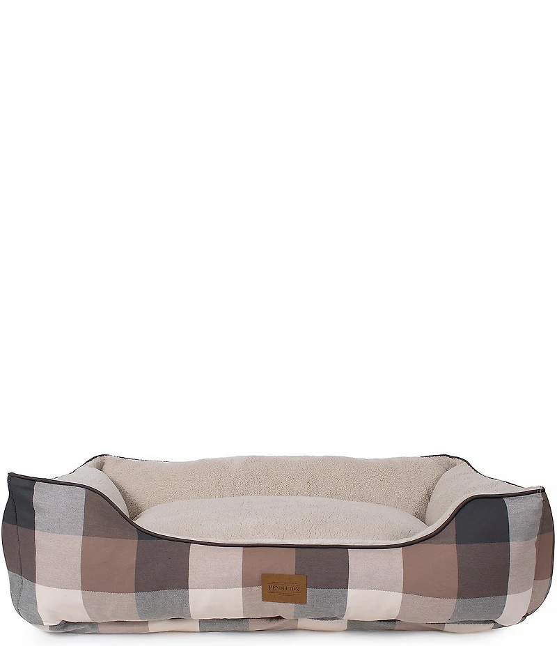 Pendleton Block Plaid Classic Kuddler Dog Bed with Removeable Cover