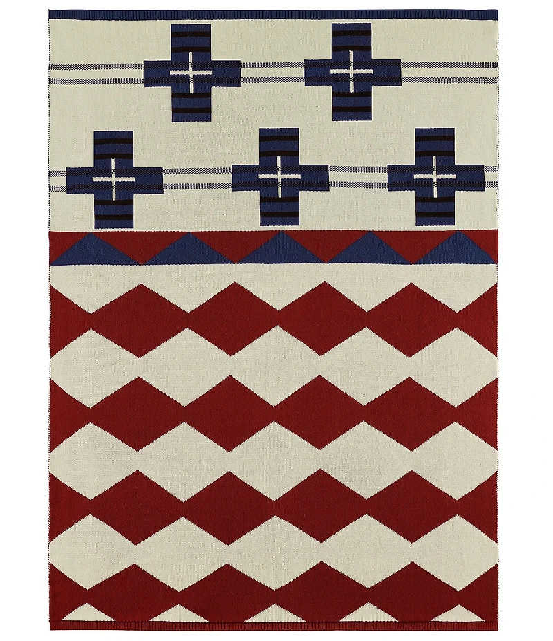 Pendleton Brave Star Americana Cotton Knit Throw Blanket