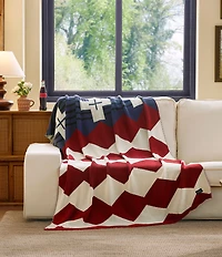 Pendleton Brave Star Americana Cotton Knit Throw Blanket