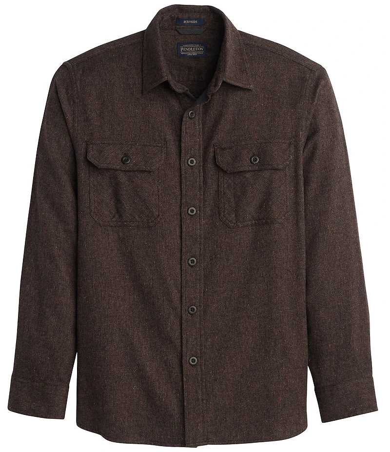 Pendleton Burnside Flannel Heather Long Sleeve Woven Shirt