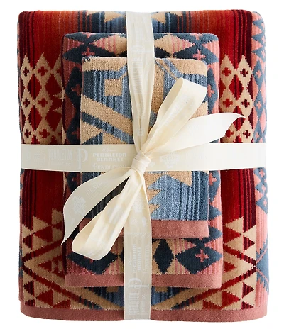 Pendleton Canyonlands Towel Collection Jacquard Southwestern Geometric Pattern 3-Piece Bath Towel Set