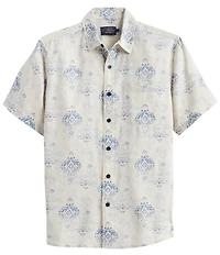 Pendleton Dawson Linen Printed Short Sleeve Woven Shirt