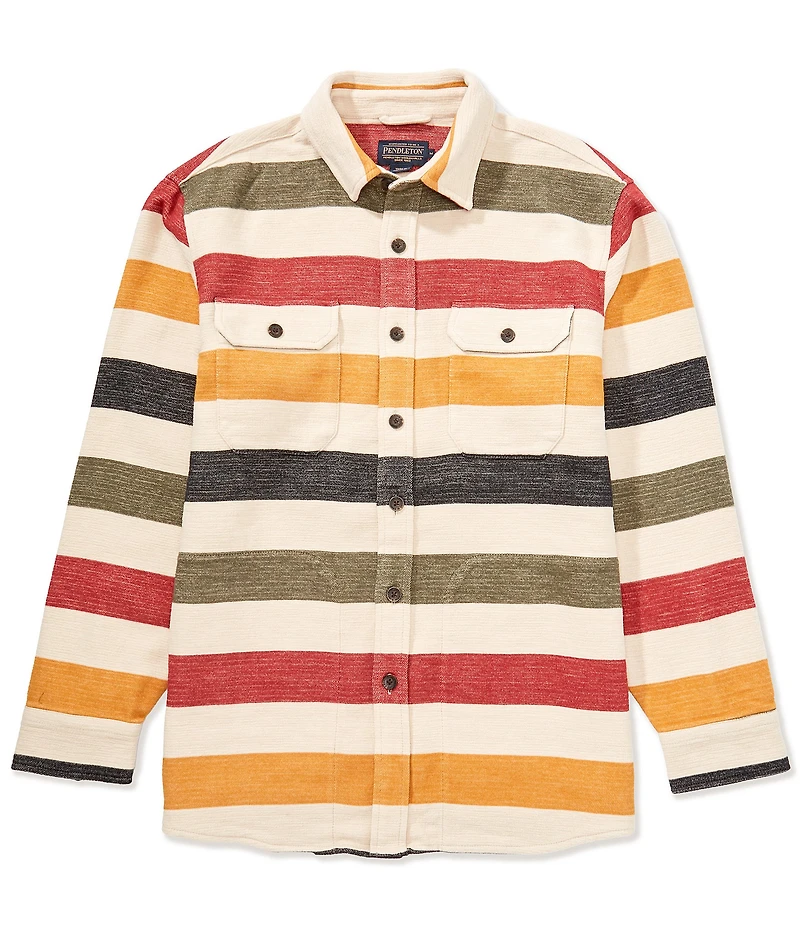 Pendleton Driftwood Chamois Stripe Long Sleeve Woven Shirt
