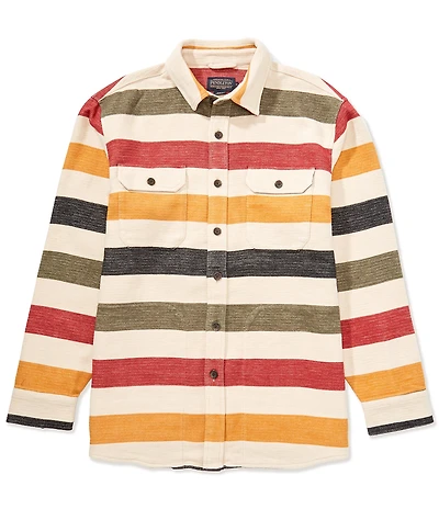 Pendleton Driftwood Chamois Stripe Long Sleeve Woven Shirt