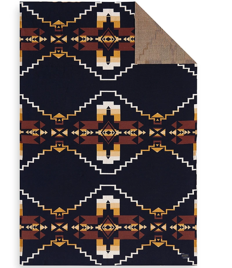 Pendleton Four Corners Southwestern Geometric Pattern Cotton Knit Throw
