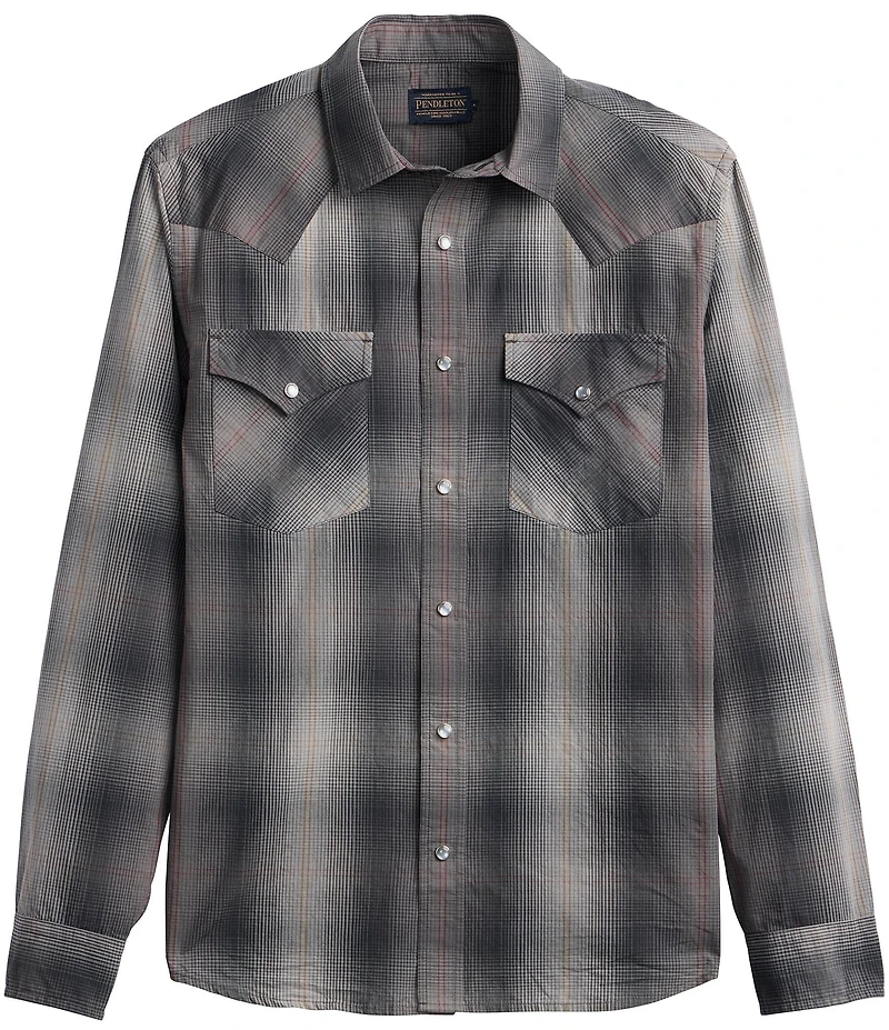 Pendleton Frontier Plaid Long Sleeve Woven Shirt
