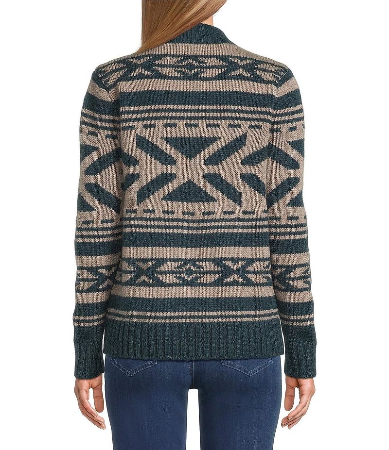 Pendleton Graphic Wool Zip Up Sweater