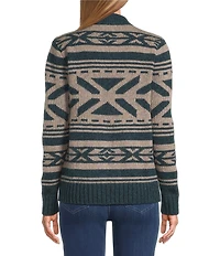 Pendleton Graphic Wool Zip Up Sweater