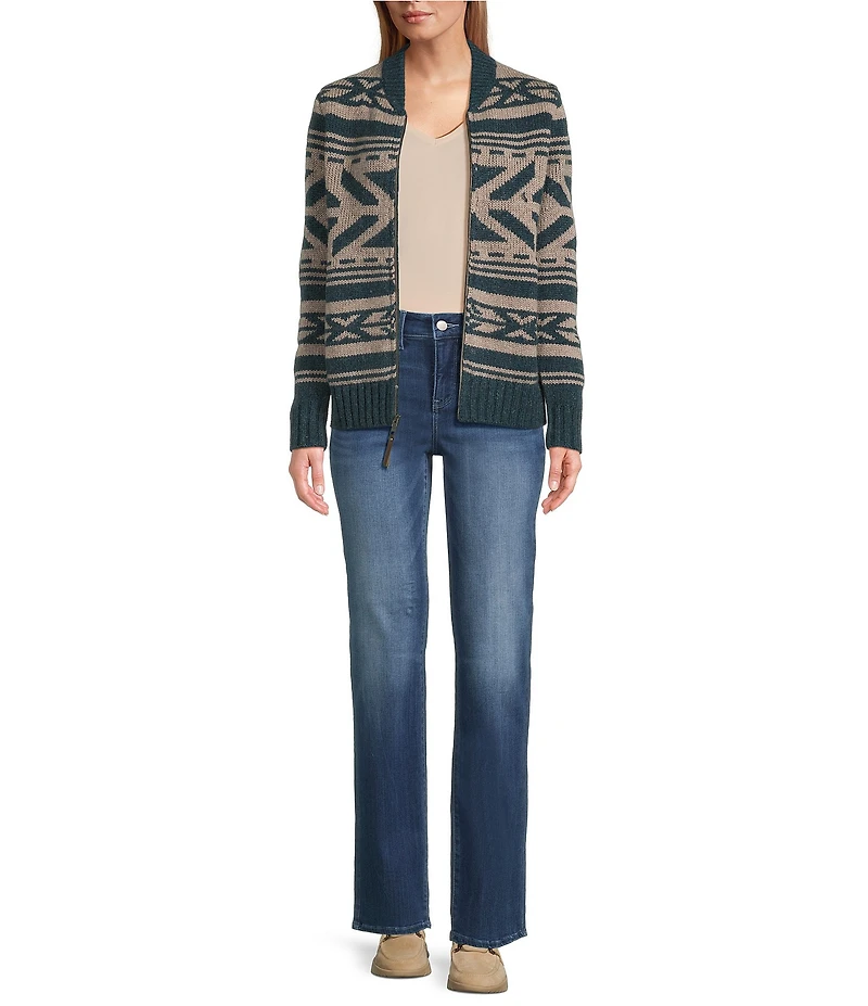 Pendleton Graphic Wool Zip Up Sweater