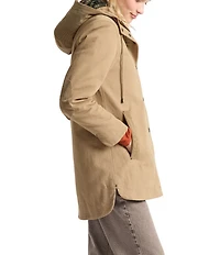 Pendleton Judith Cotton Canvas Corduroy Point Collar Button Front Field Coat
