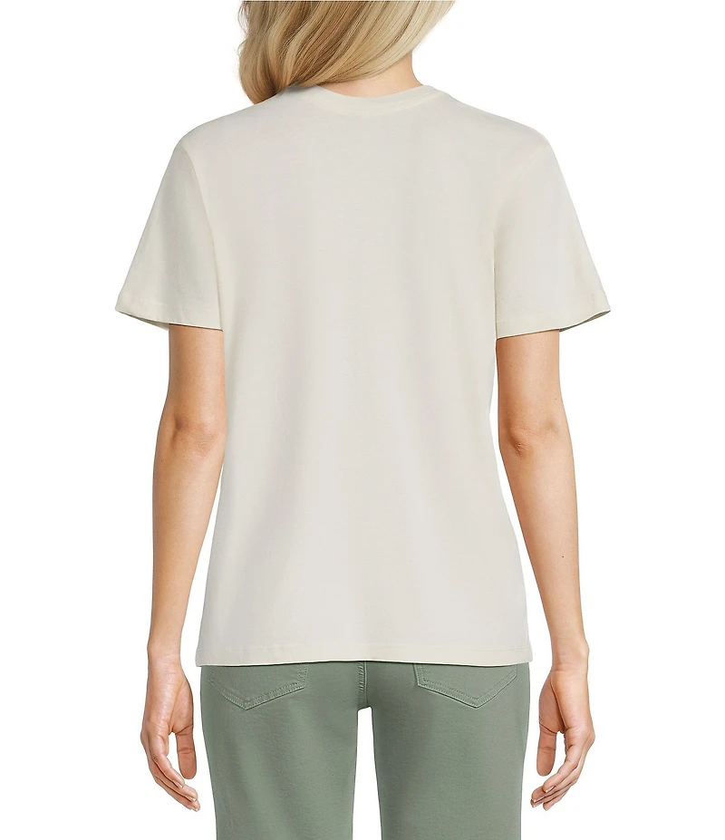 Pendleton Knit Crew Neck Short Sleeve Camp Graphic Tee Shirt