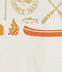 Pendleton Knit Crew Neck Short Sleeve Camp Graphic Tee Shirt