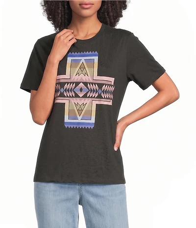 Pendleton Knit Crew Neck Short Sleeve Heritage Graphic Tee Shirt