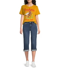 Pendleton Knit Crew Neck Short Sleeve Western Graphic Tee