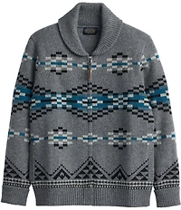 Pendleton Lost Trail Lambswool Full-Zip Cardigan