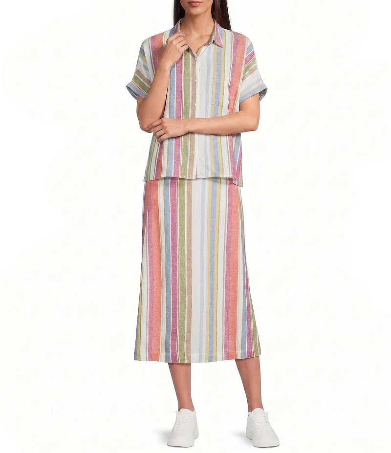 Pendleton Muti Stripe Midi Skirt
