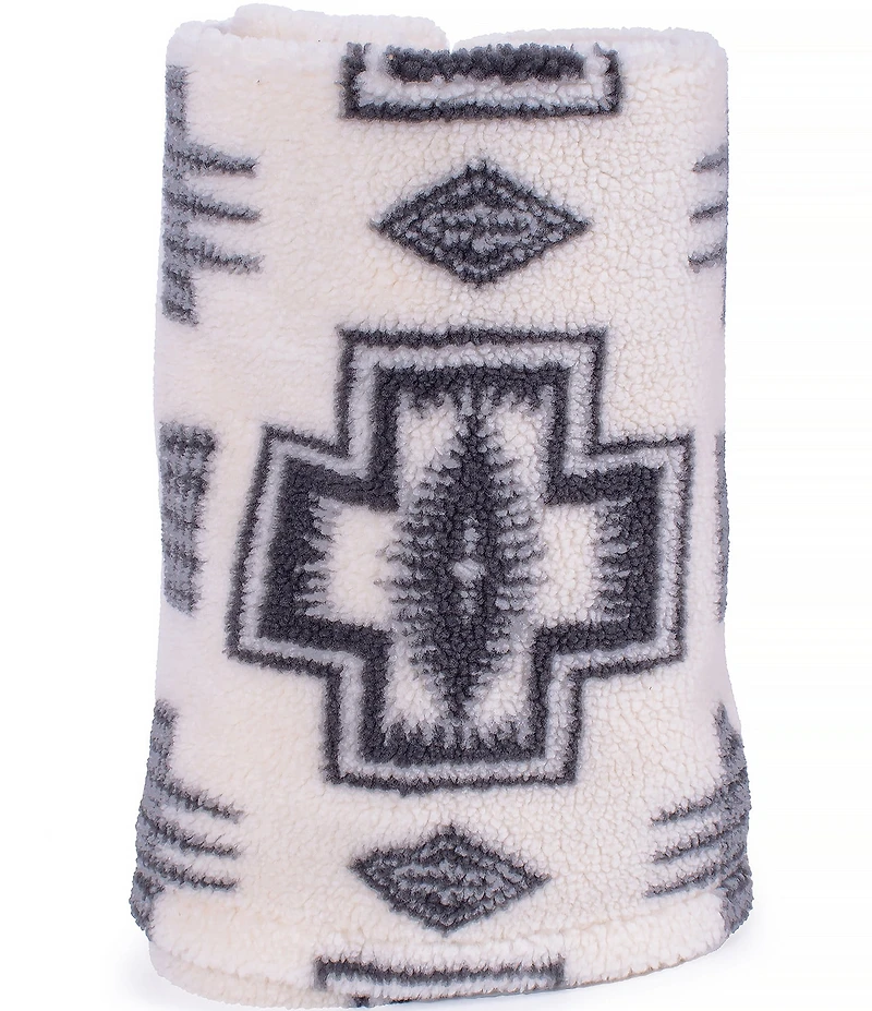 Pendleton Pet Classic Harding Tonal Natural Pattern Berber Plush Throw Blanket