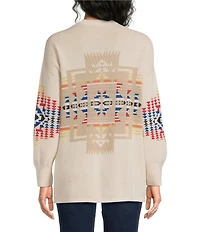 Pendleton Ribbed Knit Sierra Springs Long Sleeve Open Front Cardigan