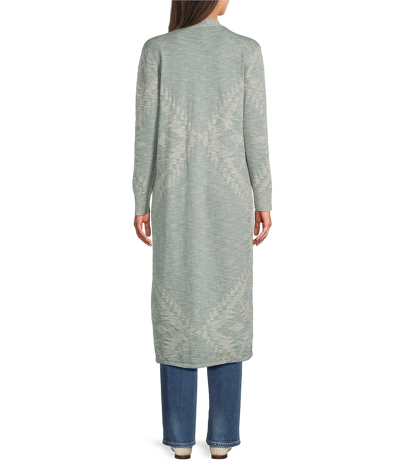 Pendleton Ribbed Knit Textured Long Sleeve Open Front Cardigan