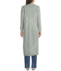 Pendleton Ribbed Knit Textured Long Sleeve Open Front Cardigan