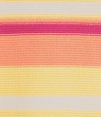 Pendleton Ribbed Knit Textured Stripe Crew Neck Short Sleeve Top