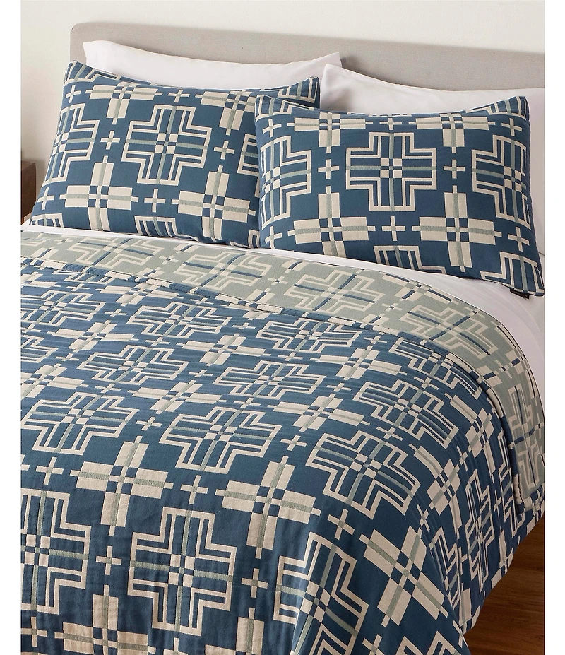 Pendleton San Marcos Textured Organic Matelasse Cotton Coverlet