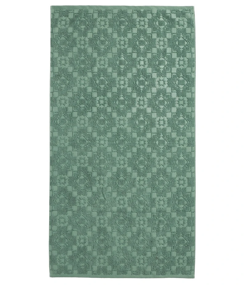 Pendleton Sculpted Towel Collection Southwestern Geometric Pattern 3-Piece Bath Towel Set