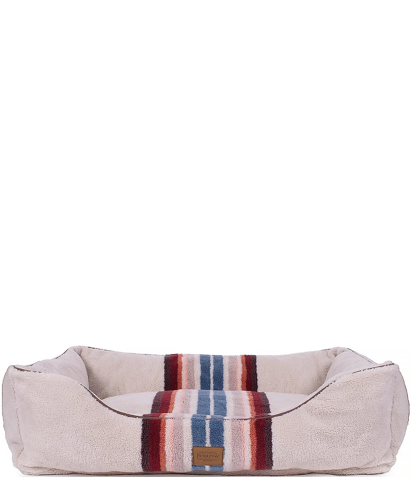 Pendleton Serape Rosewood Jacquard Knitted Berber Kuddler Dog Bed