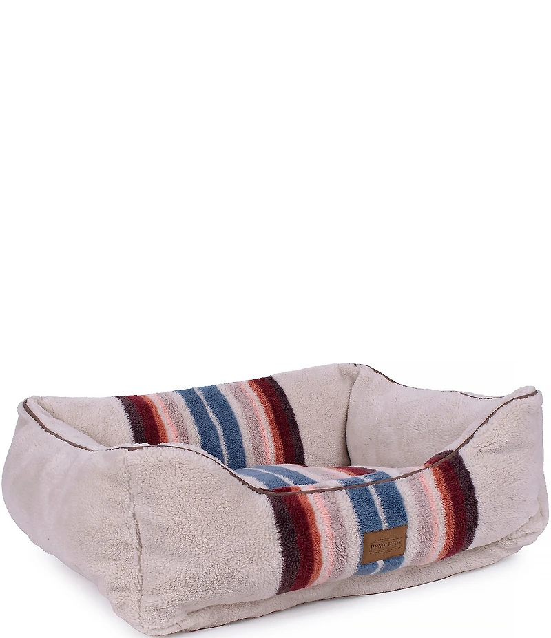 Pendleton Serape Rosewood Jacquard Knitted Berber Kuddler Dog Bed