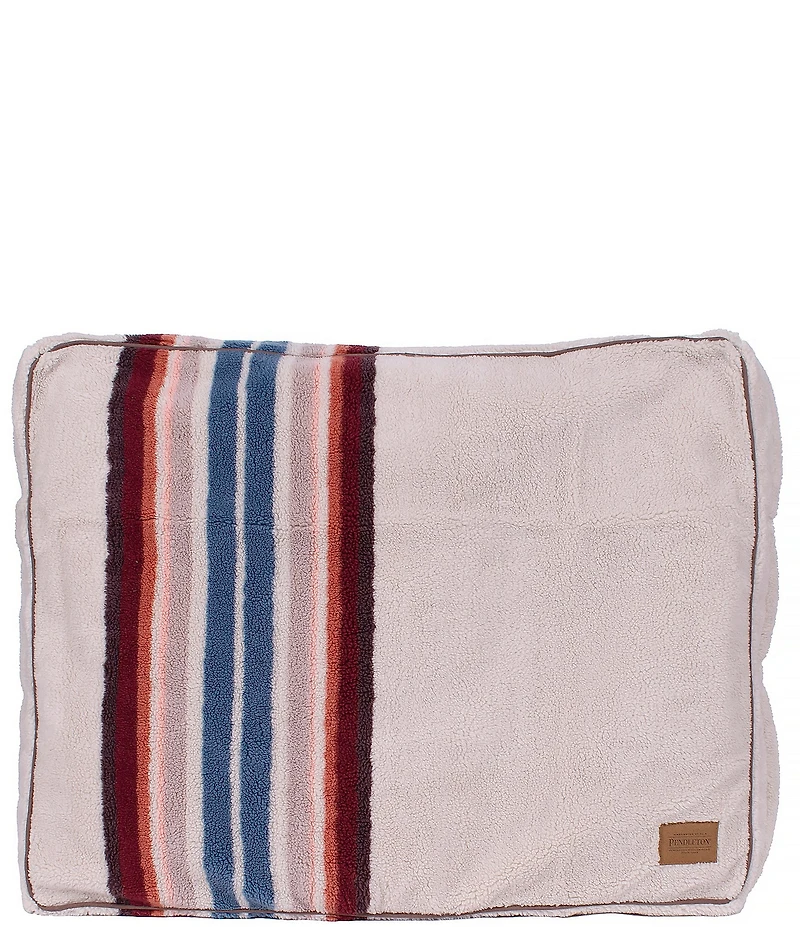 Pendleton Serape Rosewood Jacquard Knitted Berber Napper Dog Bed with Removeable Cover