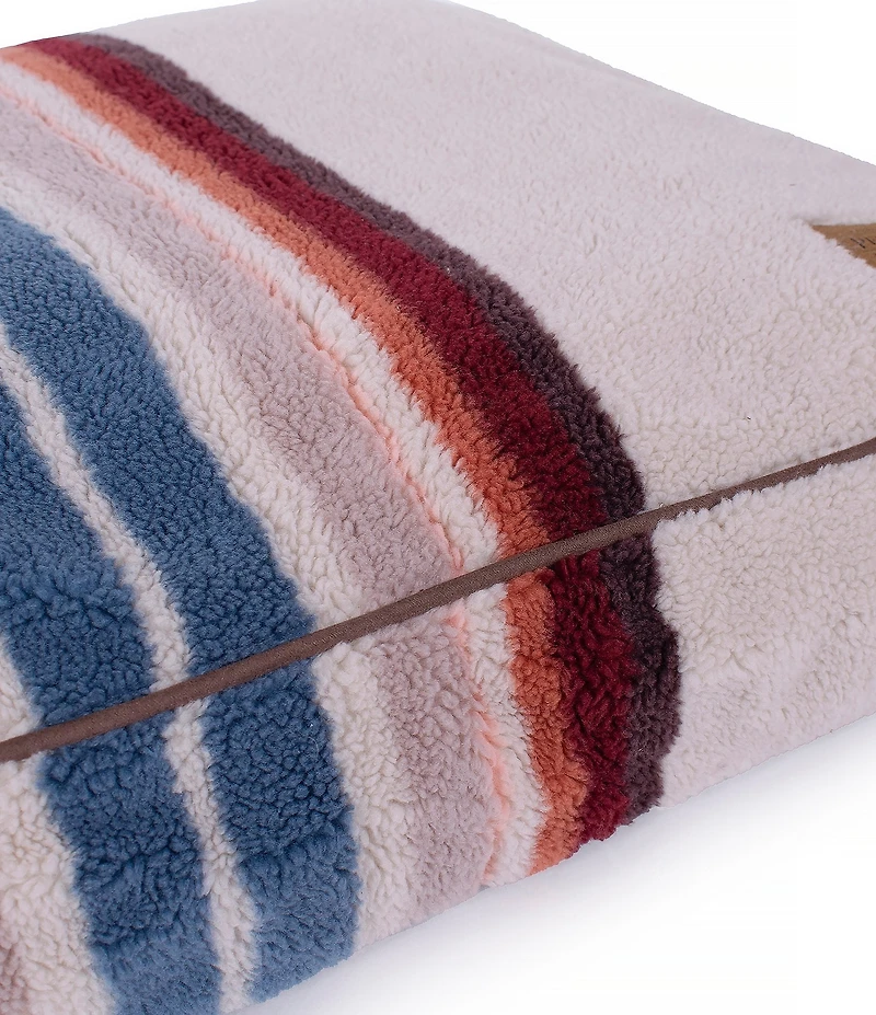 Pendleton Serape Rosewood Jacquard Knitted Berber Napper Dog Bed with Removeable Cover