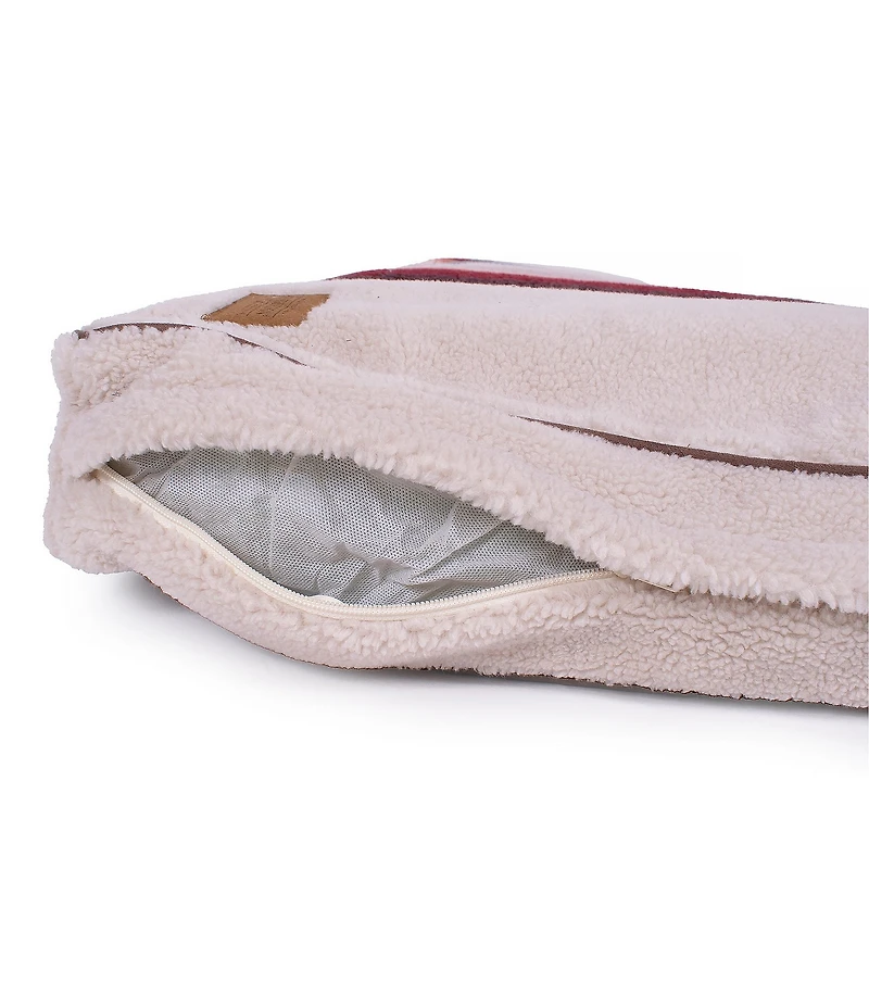 Pendleton Serape Rosewood Jacquard Knitted Berber Napper Dog Bed with Removeable Cover