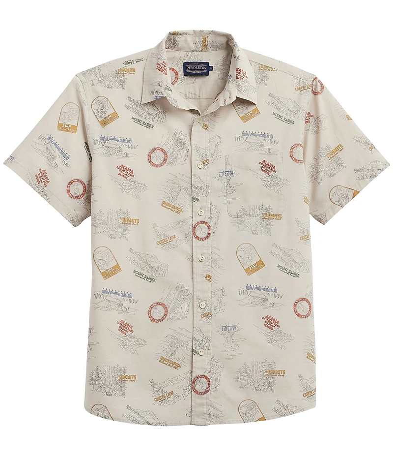 Pendleton Shoreline Parks Print Short Sleeve Woven Shirt