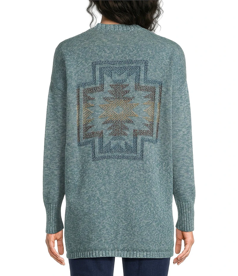 Pendleton Sierra Springs Textured Yarn Open Front Long Sleeve Open Front Cardigan