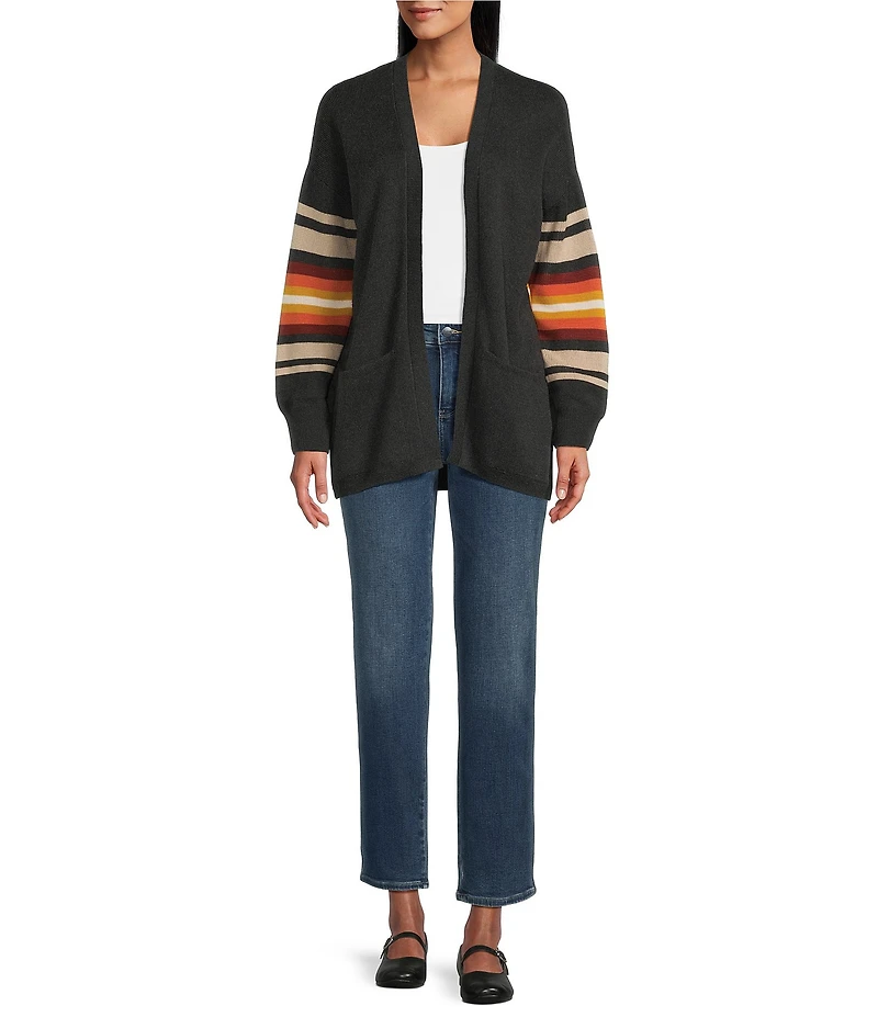 Pendleton Sierra Springs Western Patch Pocket Open Front Cardigan