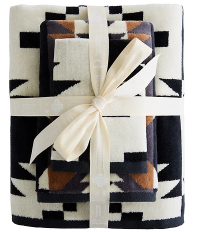 Pendleton Spider Rock Towel Collection Jacquard Southwestern Geometric Pattern 3-Piece Bath Towel Set