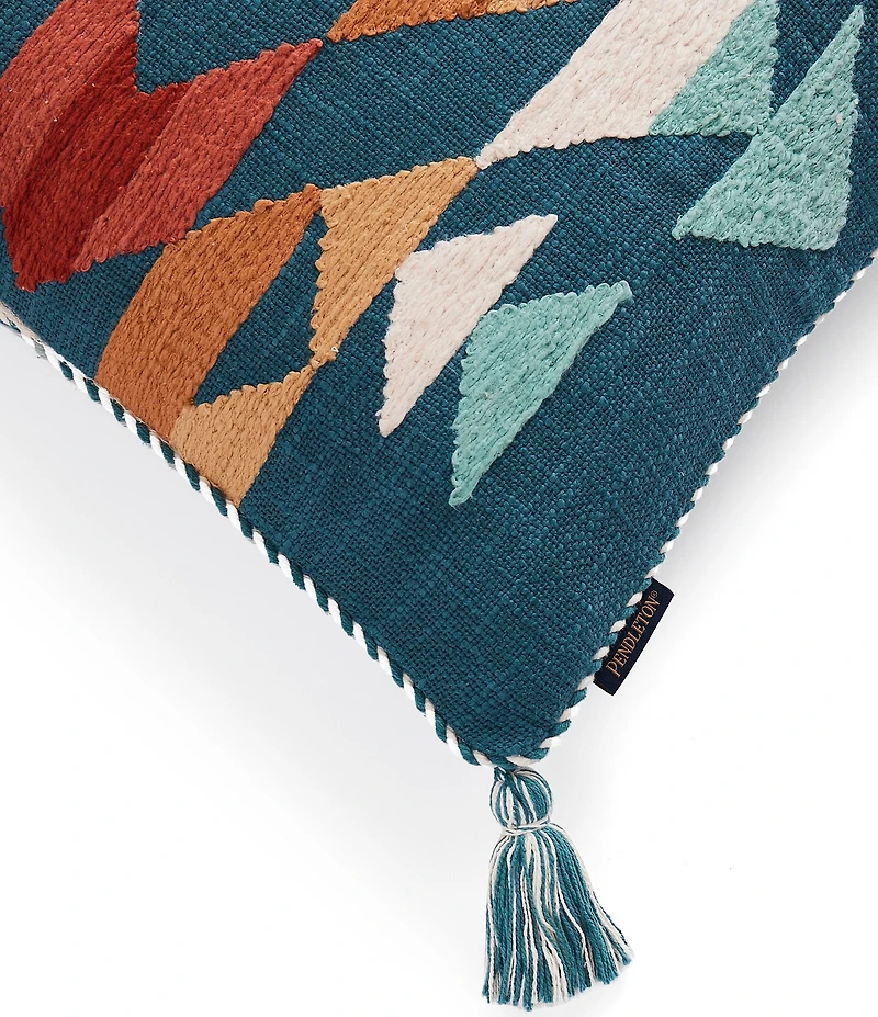 Pendleton Summerland Geometric Print Tassel Decorative Square Pillow