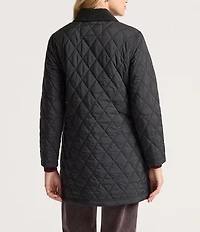 Pendleton Sun River Quilted Corduroy Club Collar Snap Front Accent Field Coat