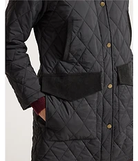 Pendleton Sun River Quilted Corduroy Club Collar Snap Front Accent Field Coat