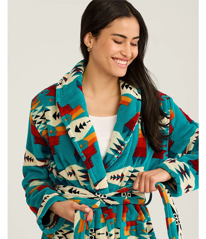 Pendleton Tuscon Cotton Terry Velour Cozy Long Robe