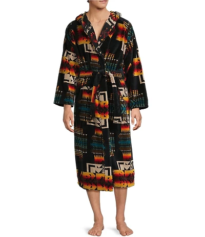 Pendleton Unisex Pattern Long Sleeve Terry Hoodie Robe Terry Robe